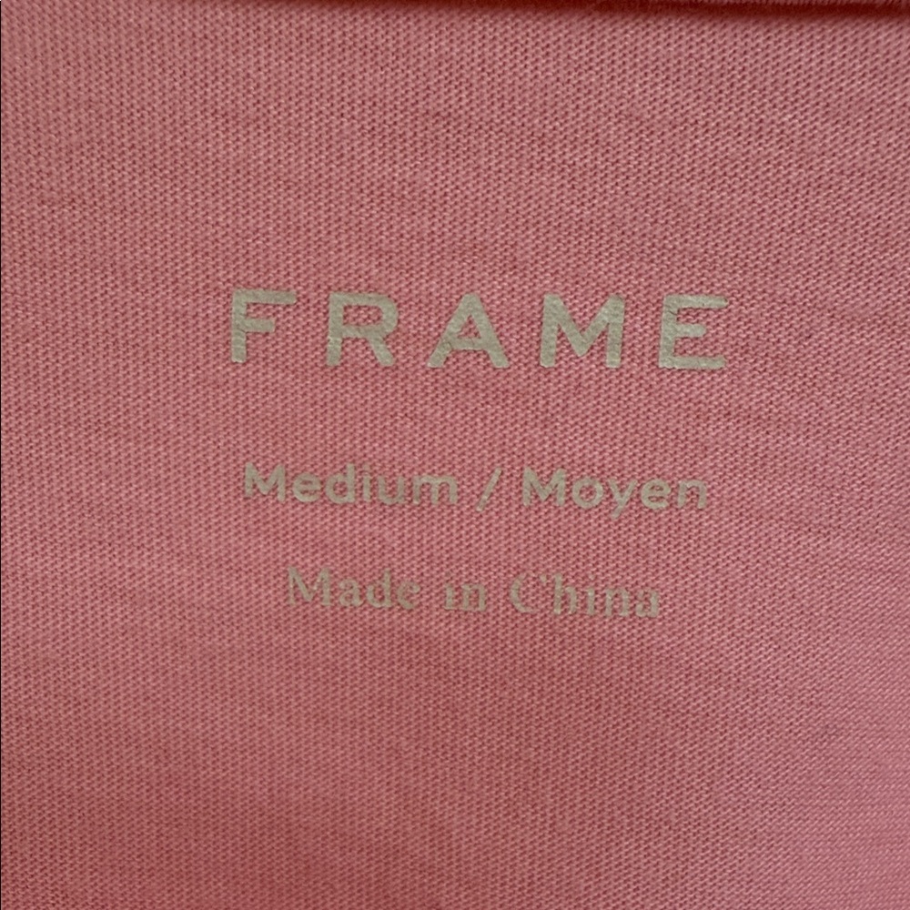 Frame  Soft Pink V-Neck Tee - Picture 2 of 9